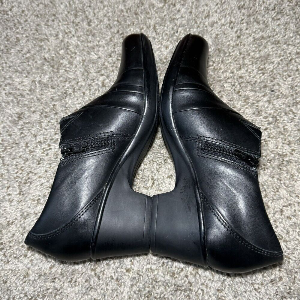 Clarks Genette Port Womens Black Leather Pumps Size 7M - Picture 5 of 9